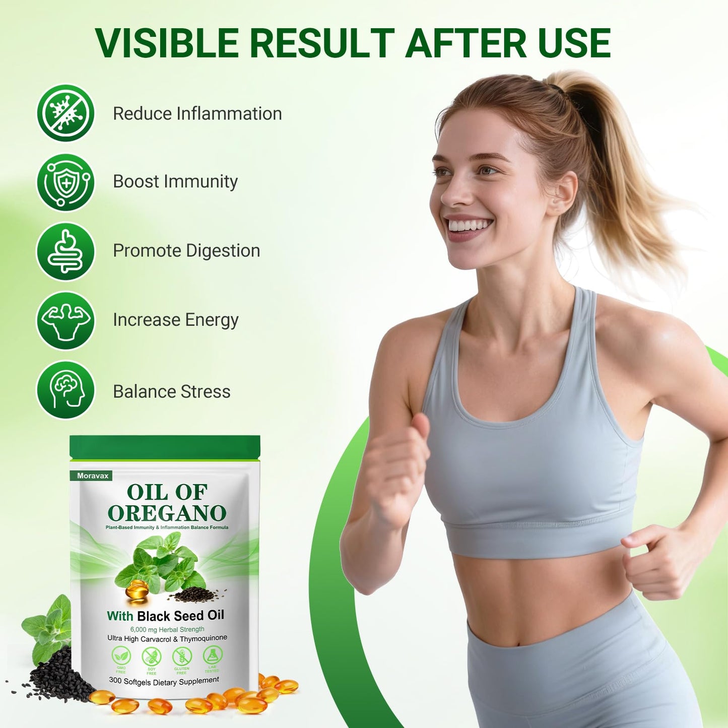 Moravax Oil of Oregano Softgels 300 Softgels