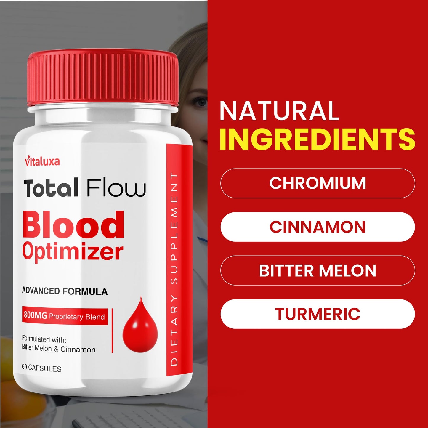 Vitaluxa Total Flow Blood Balance Capsules 60 Capsules