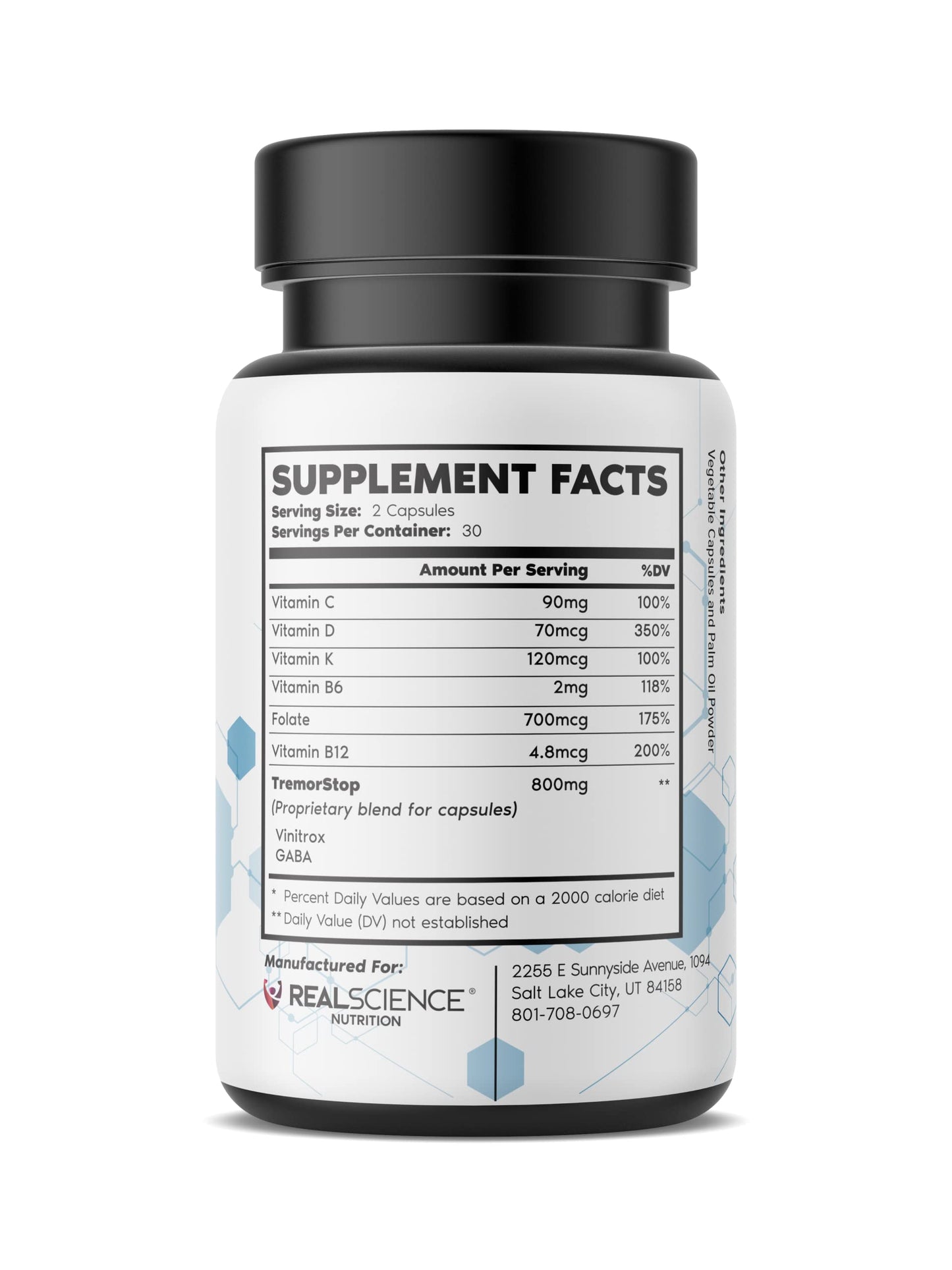 Real Science Nutrition Tremor Miracle Capsules, 60 Capsules