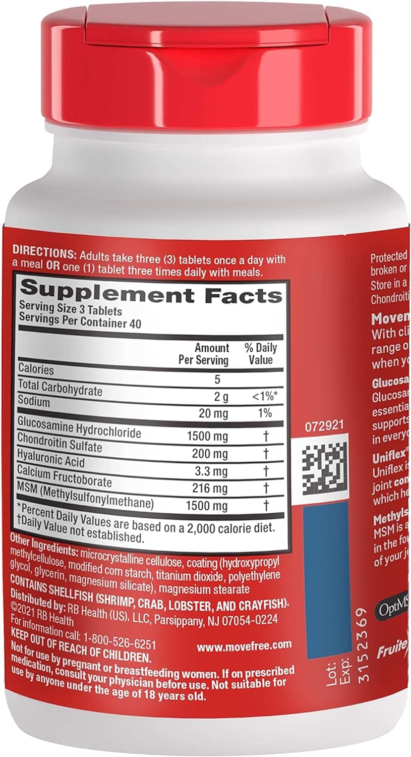 Schiff Move Free Advanced Tablets Plus 1500mg MSM 360 Tablets