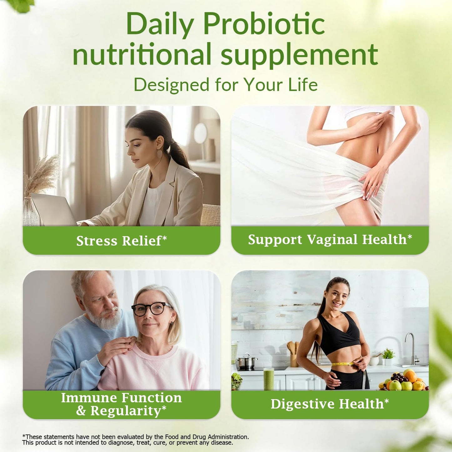 Hotopingre 5-in-1 Probiotic Prebiotic & Postbiotic for Women and Men Softgel 90 Count