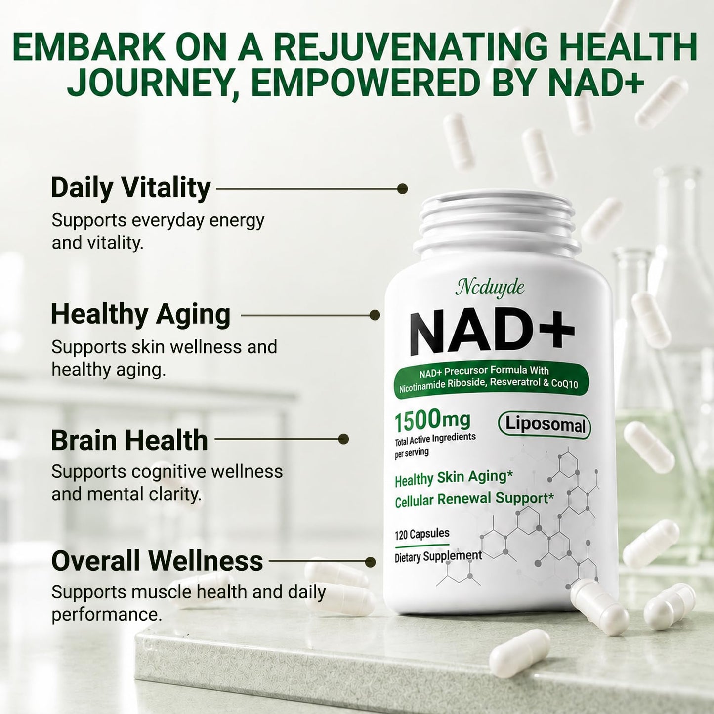 FANCYENERGY NAD+ Supplement Capsule 120 Capsules