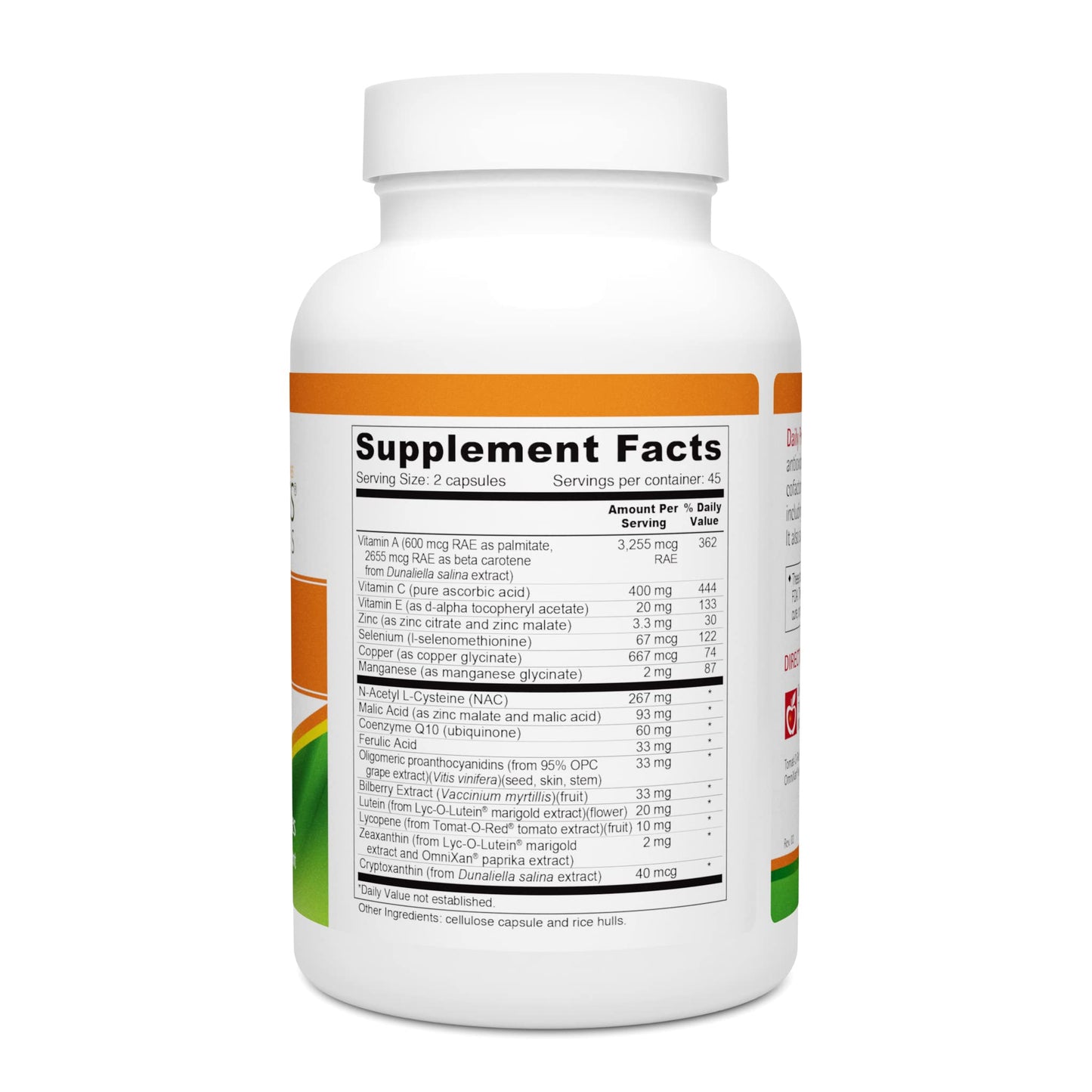 Wellness Resources Daily Protector Eye & Immune - Lutein, Lycopene, Zeaxanthin, Cryptoxanthin, Bilberry and More for Eye, Immune, and Skin Health Capsules, 90 Count