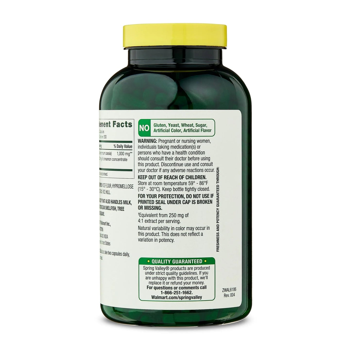 SUREFECT Cinnamon 1000mg Vegetarian Capsules, 400 Count