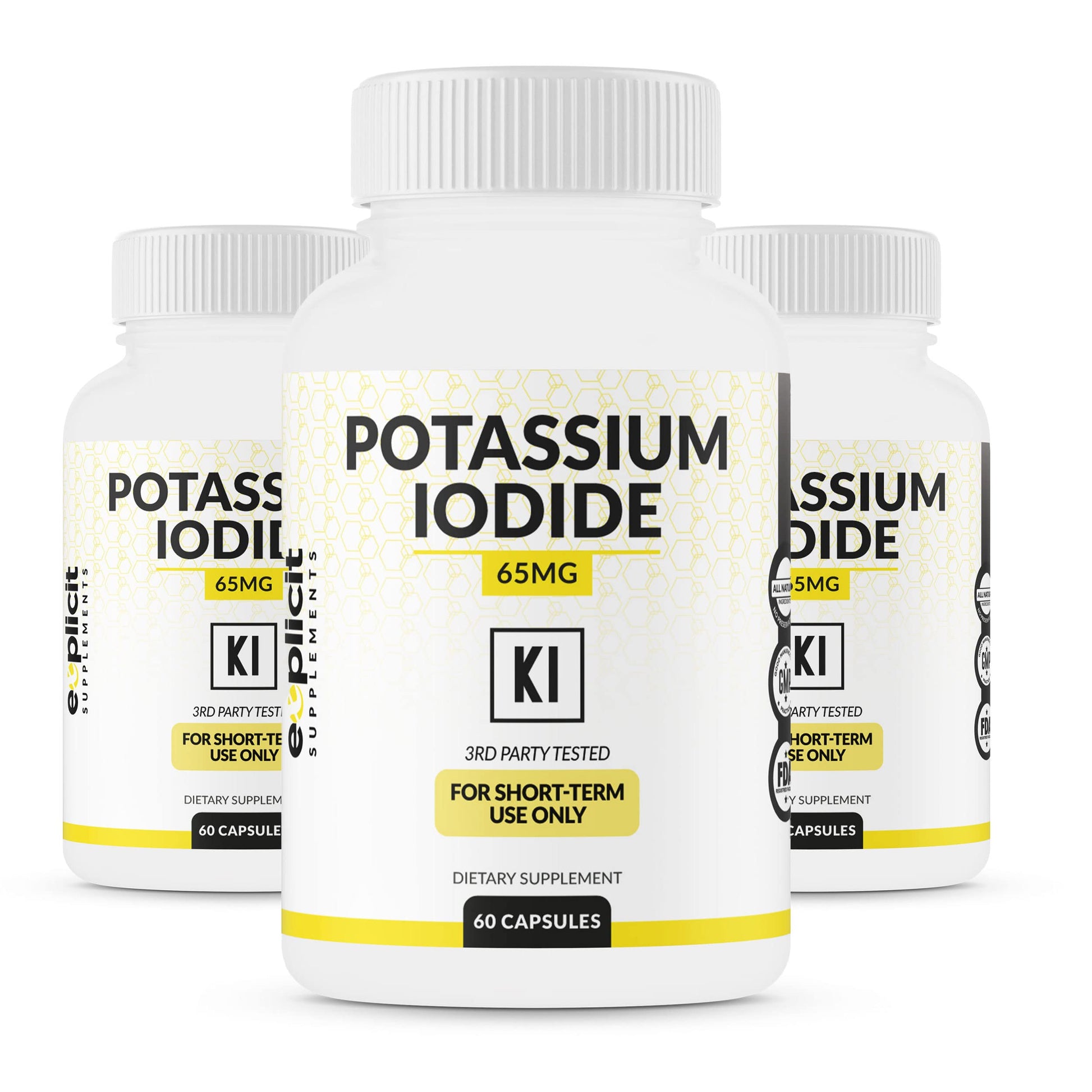 eXplicit Supplements Potassium Iodide Capsule 65mg - 180 Capsules