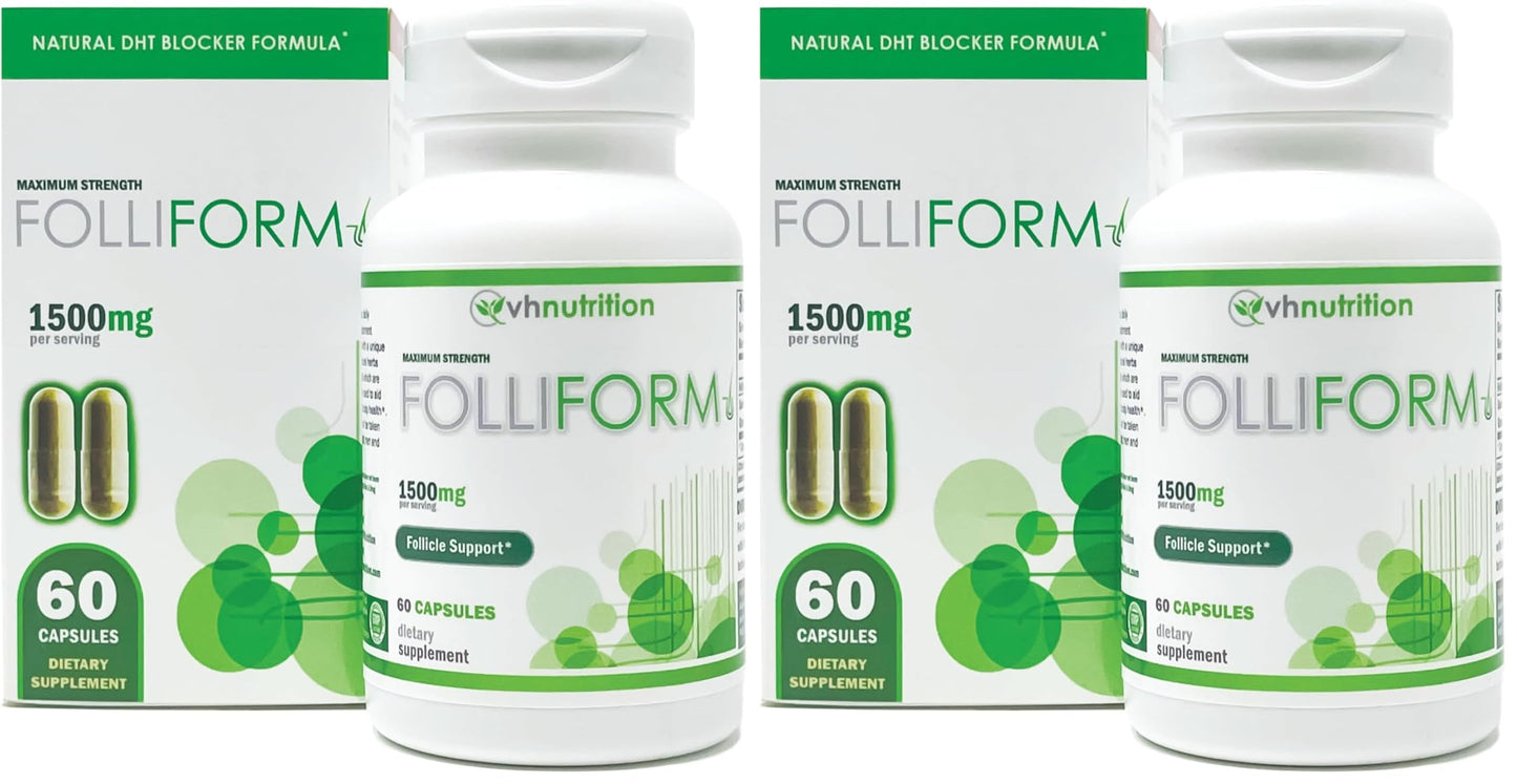 VH Nutrition FOLLIFORM DHT Blocker for Men and Women, 120 Capsules