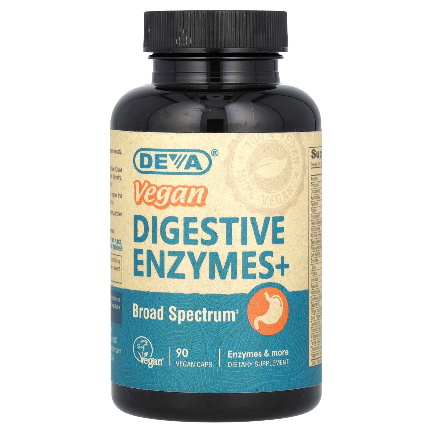 DEVA Vegan Digestive Enzymes+ Capsule 90 Count