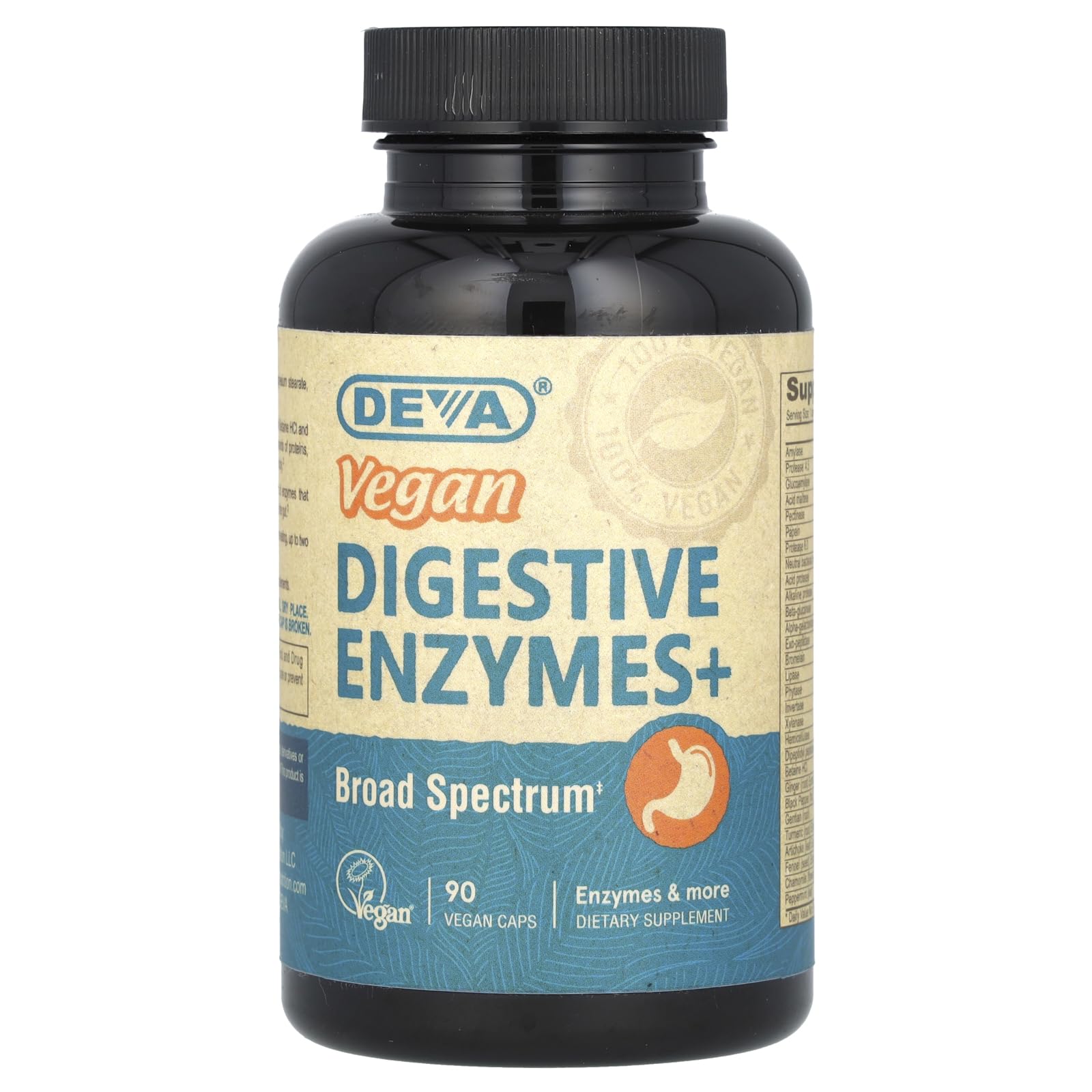 DEVA Vegan Digestive Enzymes+ Capsule 90 Count