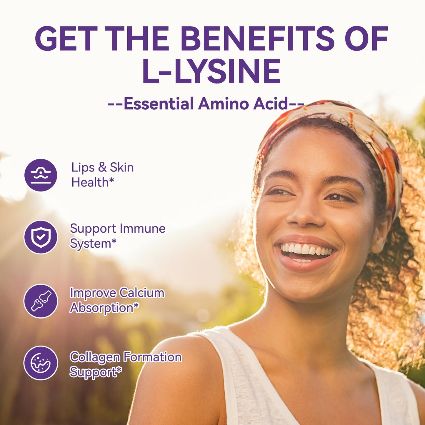 EAZGOO L-Lysine 1000mg Gummies, 120 Count