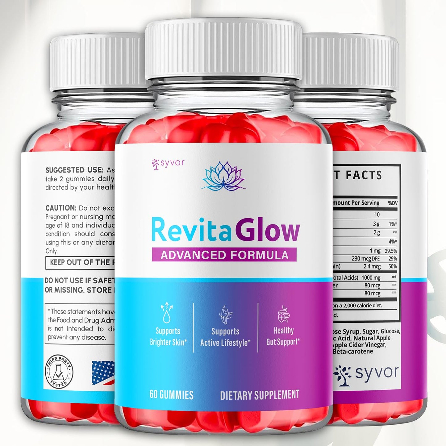 Syvor RevitaGlow Gummies, 120 Gummies