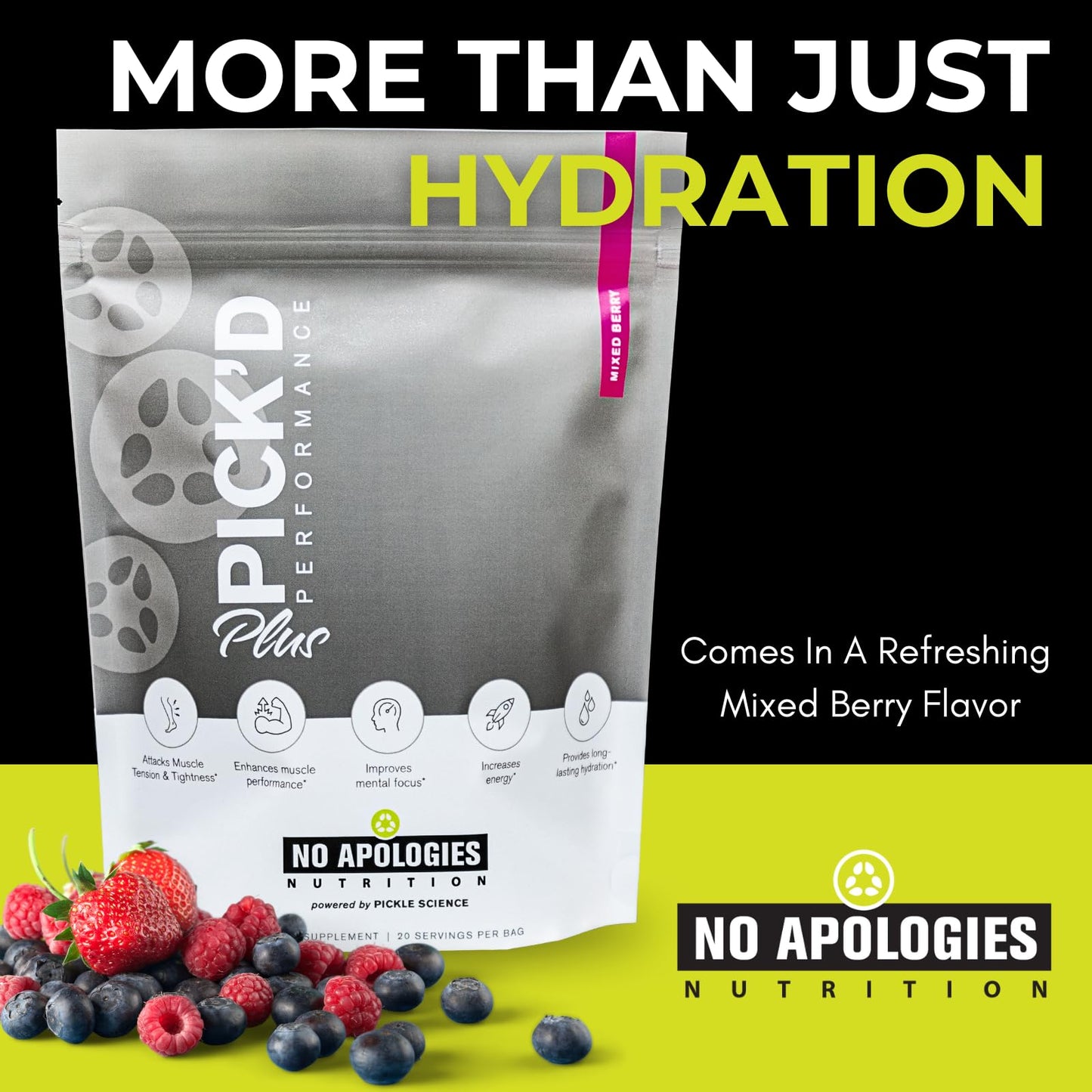 No Apologies Nutrition Pick’d Performance Plus Powder, 12 Ounce