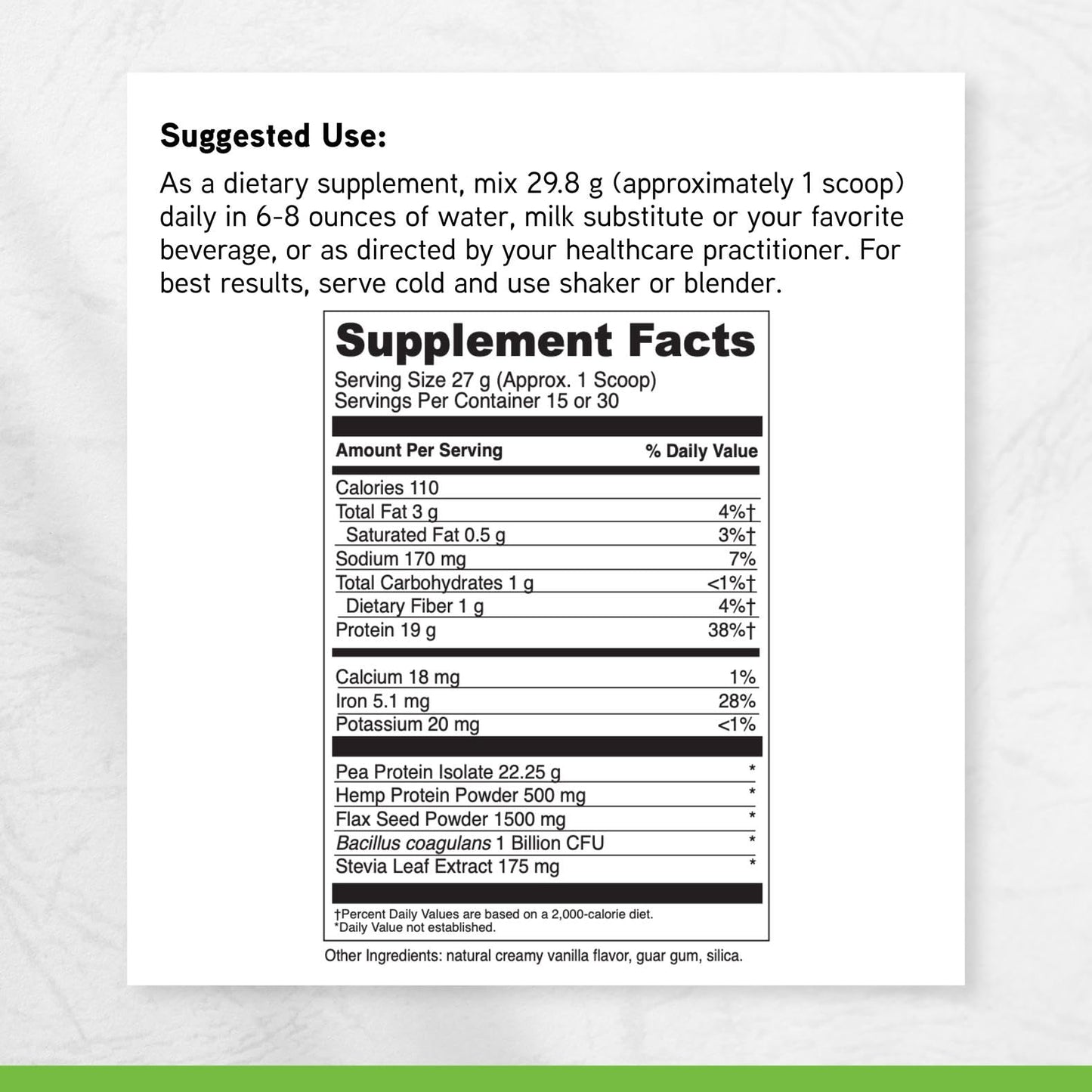 DAVINCI Vegan Protein Powder 31.54 Servings