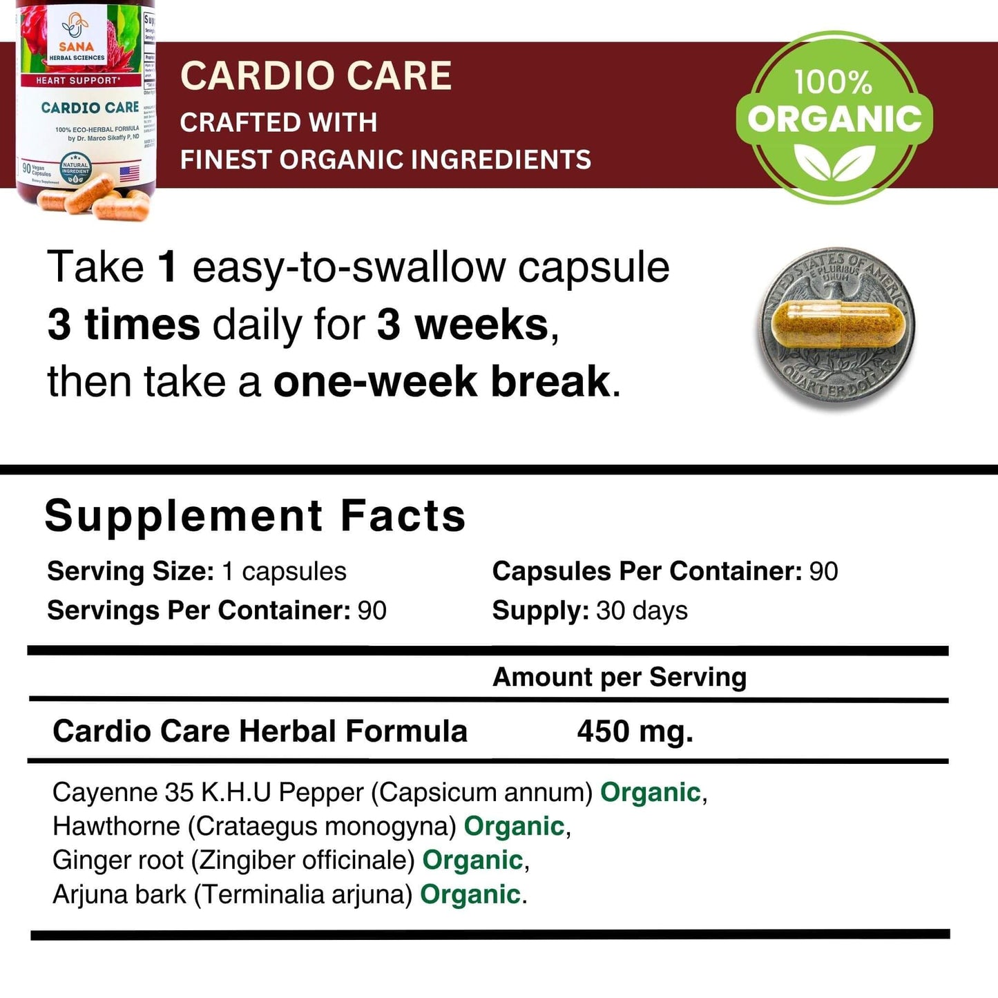 Sana Herbal Sciences Artery Plaque Remover & Colon Cleanse 150 Capsules