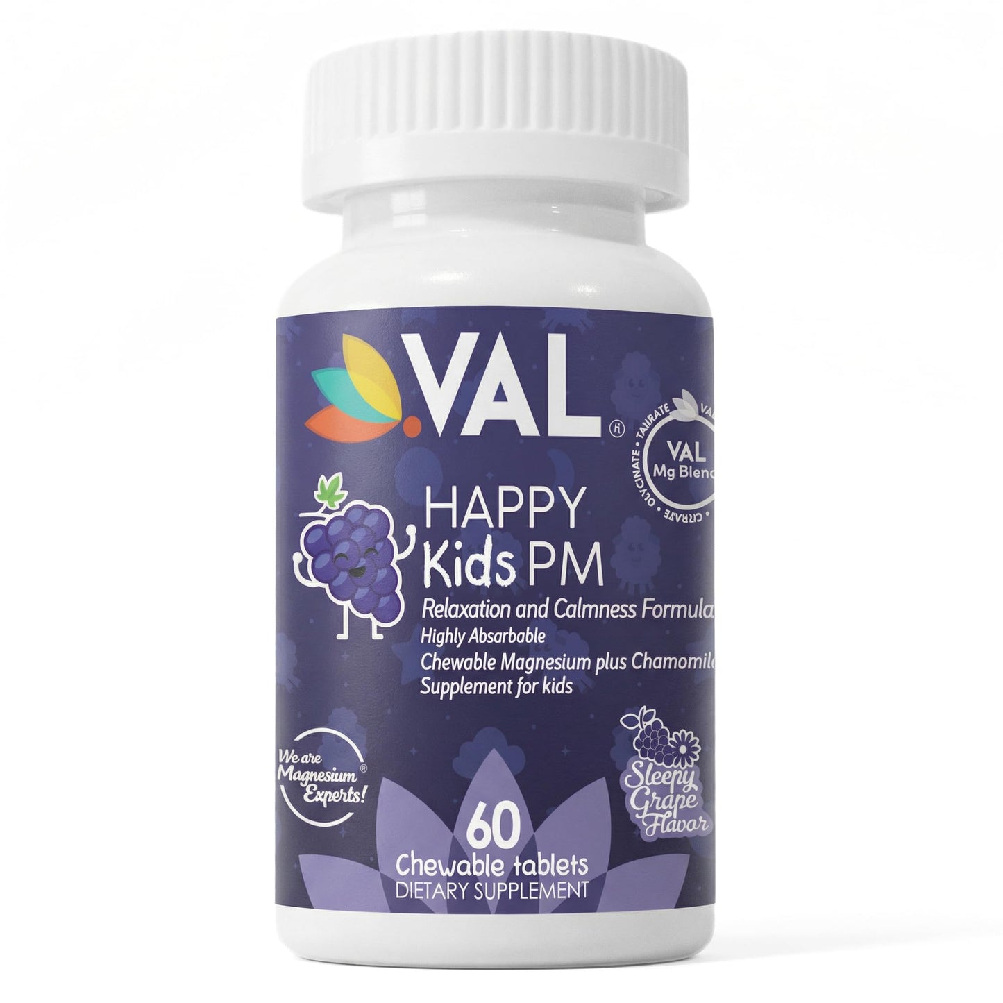 VAL Kids PM Magnesium Tablets, 60 Count