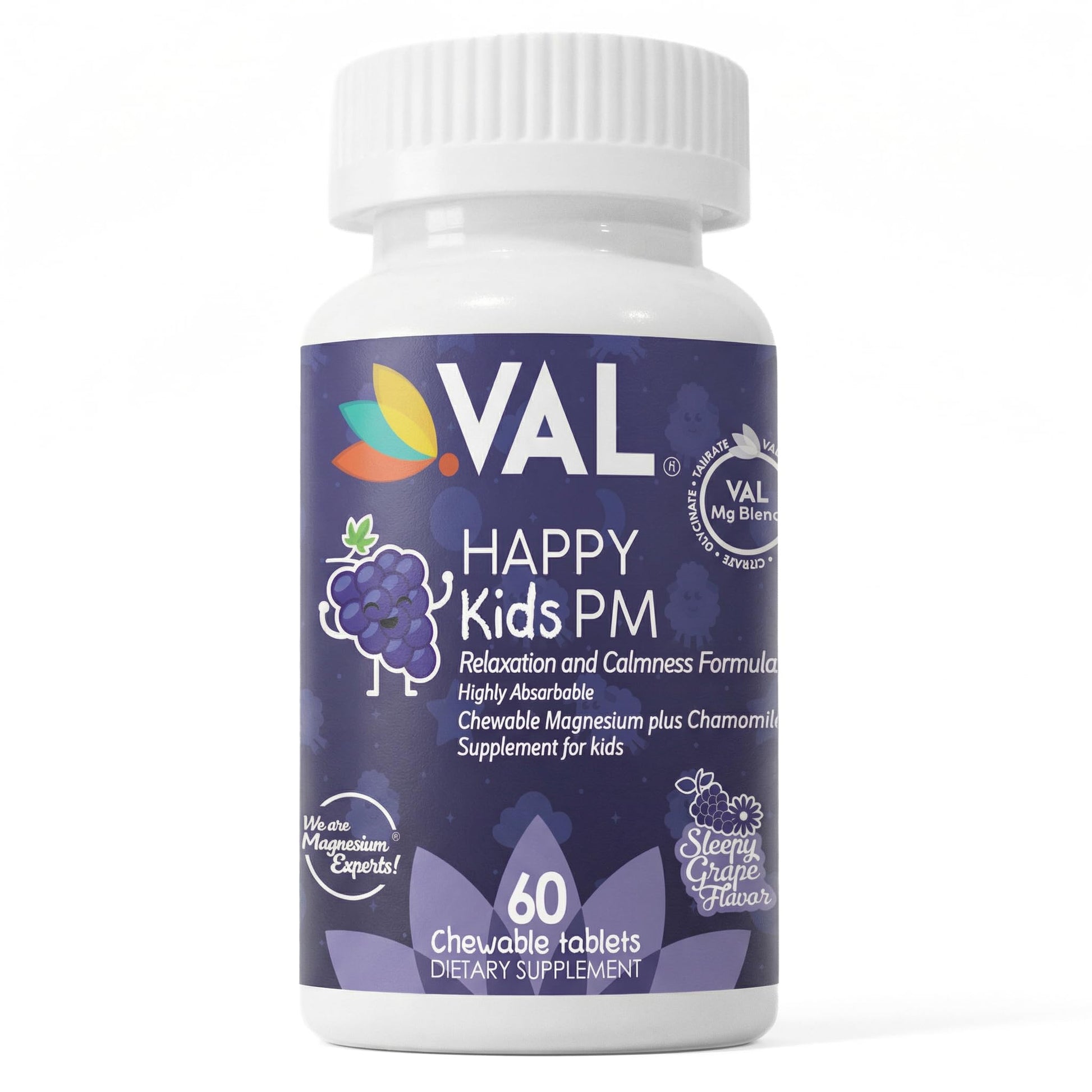 VAL Kids PM Magnesium Tablets, 60 Count
