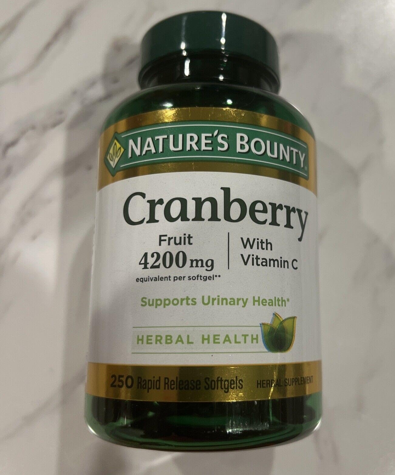 Nature's Bounty Cranberry Plus Vitamin C Softgels 500