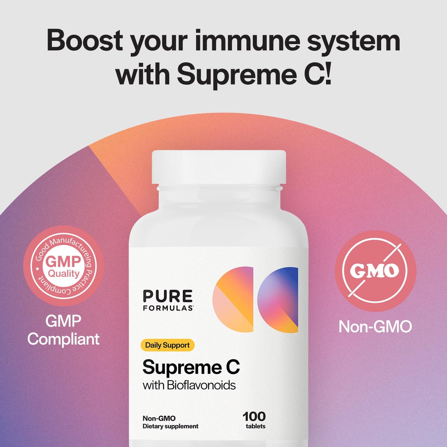 PureFormulas Supreme C with Bioflavonoids Tablet, 100 Count