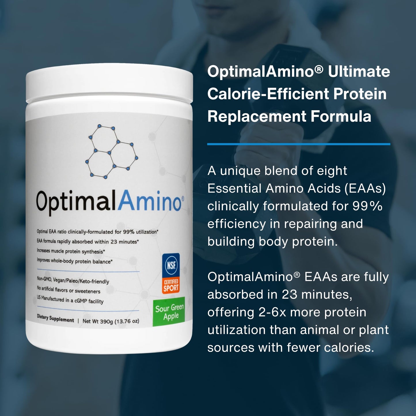 OptimalAmino Amino Acid Powder, 13.76 oz