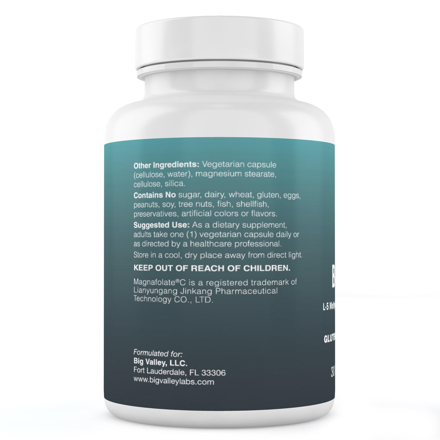 Big Valley Labs Methylated B-Complex Vitamin Capsules – Activated Coenzymated B-Complex with Methyl B12, Methylfolate & P5P – High-Absorption Methyl B Vitamins – Vegan, Non-GMO, 30 Capsules