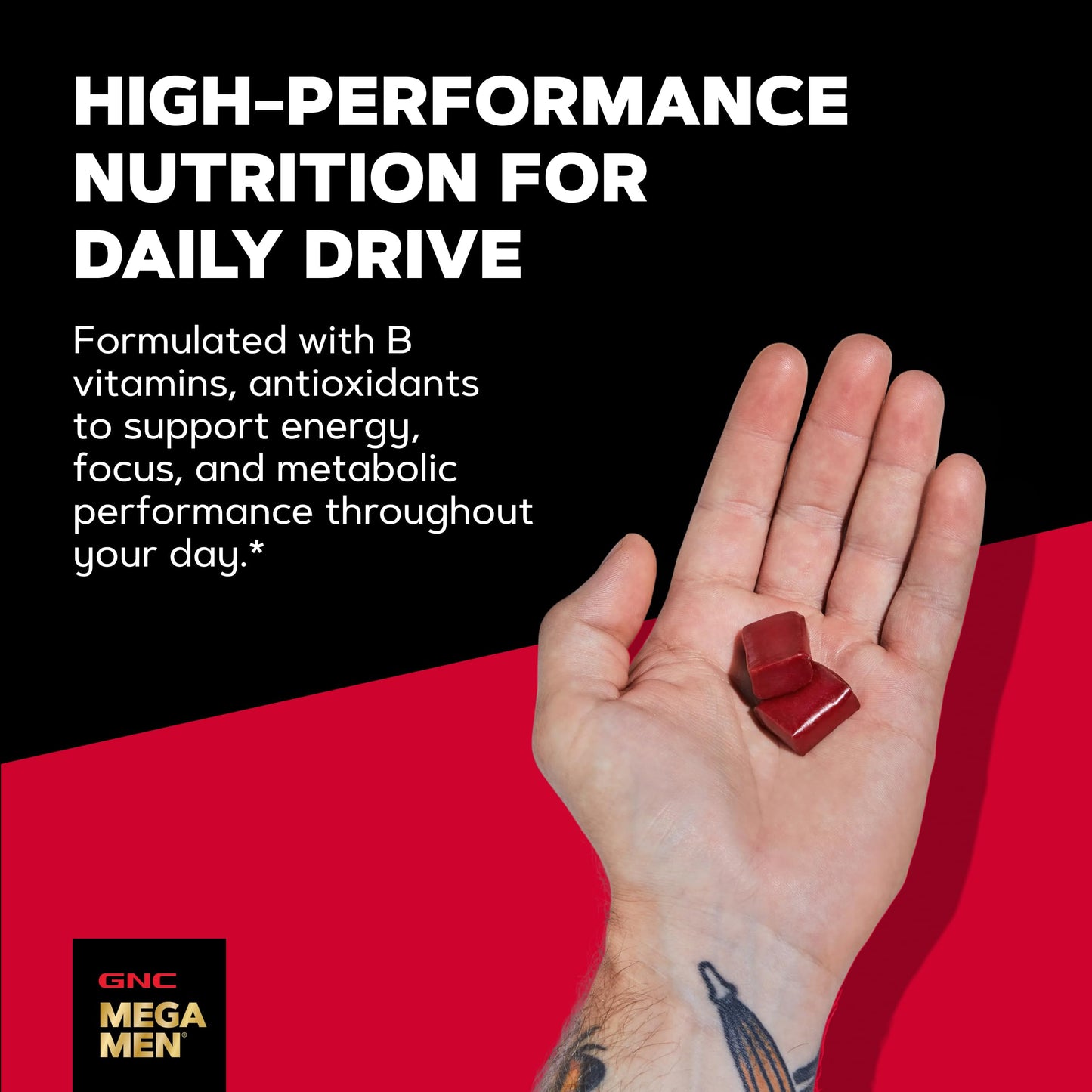 GNC Mega Men Soft Chew Multivitamin for Men Caplet 60 Count