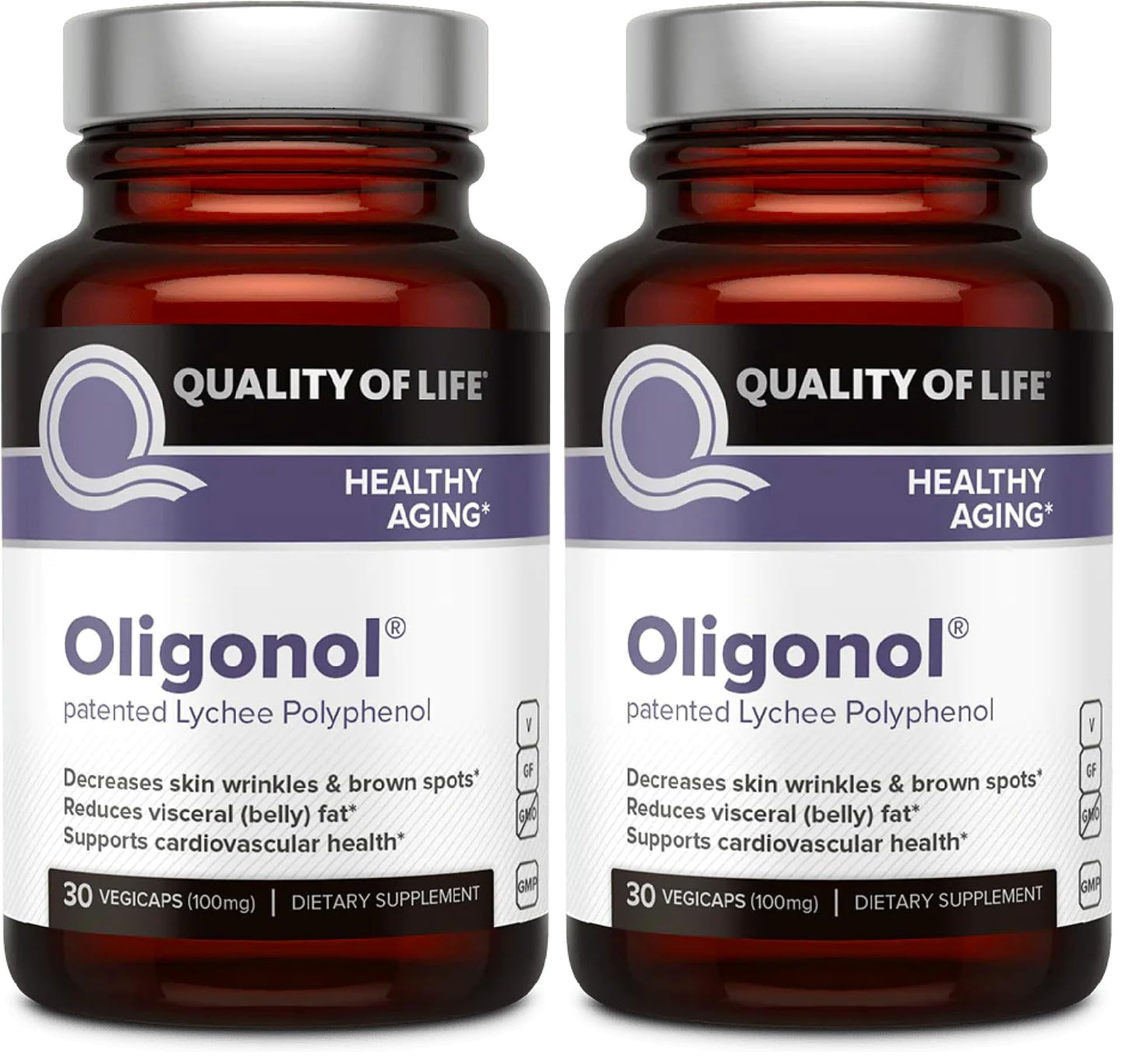 Quality of Life Oligonol Premium Anti Aging Supplement 60 Capsules