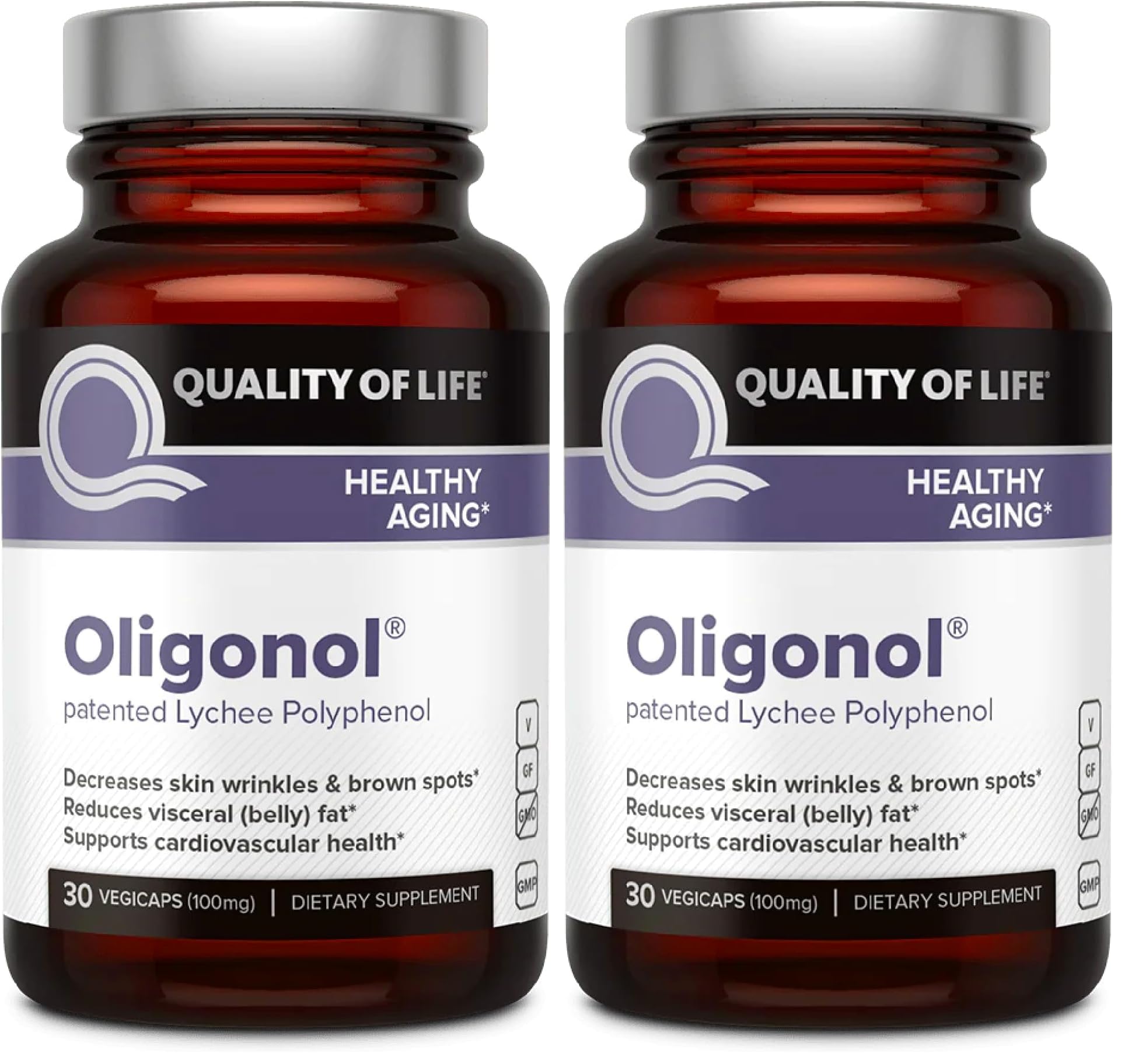 Quality of Life Oligonol Premium Anti Aging Supplement 60 Capsules
