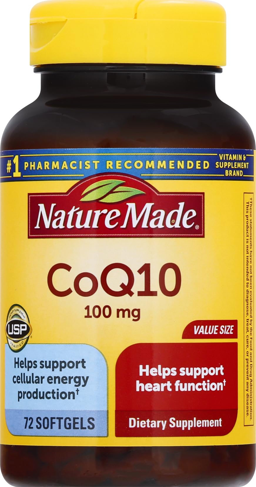 Nature Made CoQ10 100 mg Softgels 72 Count