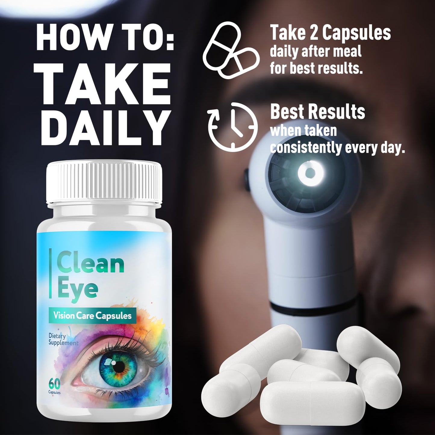 Flex University Clean Eye Vision Care Capsules, 300 Capsules