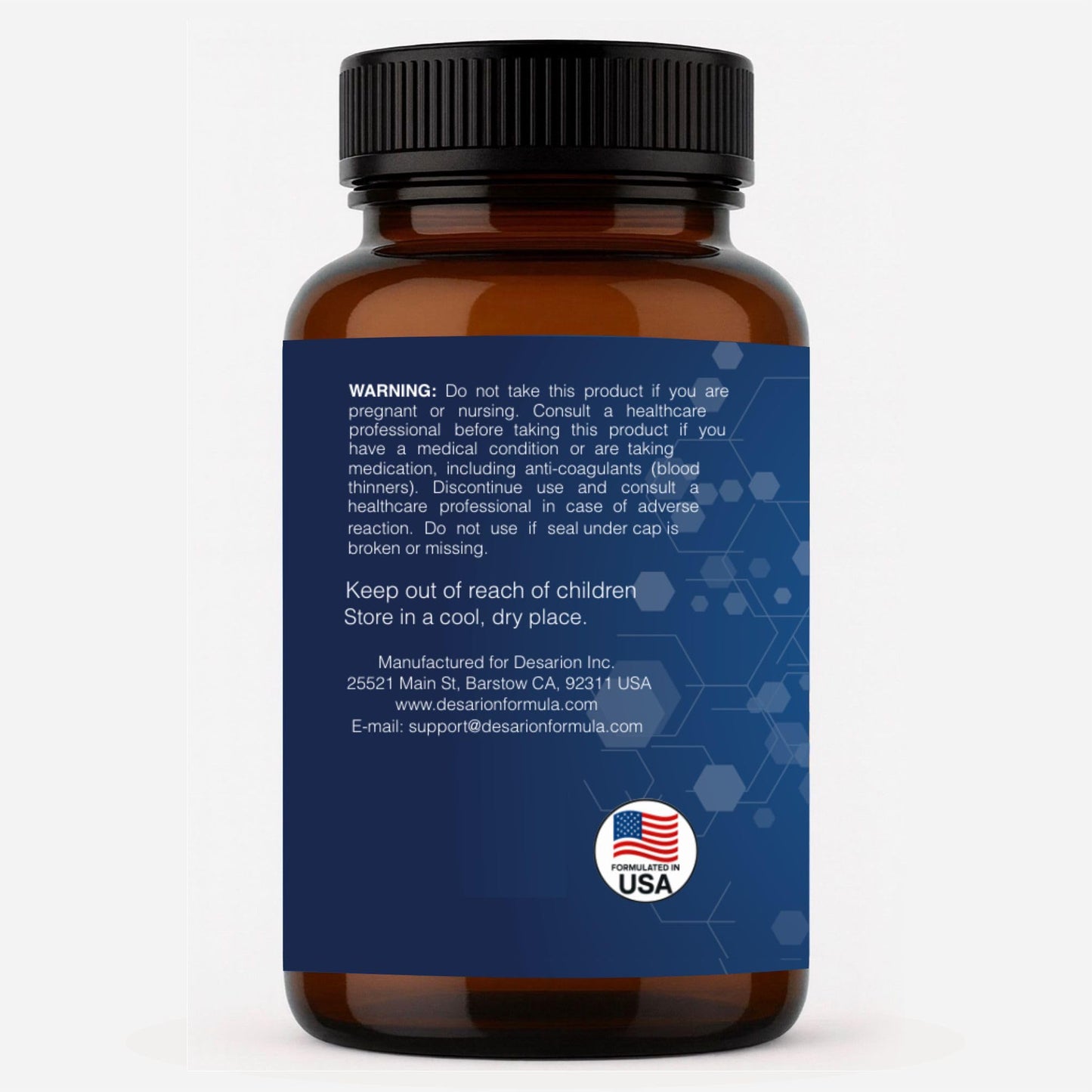 Desarion Formula NAC+NR & PQQ Complex 600mg NAC 300mg NR 10mg PQQ Capsules, 90 Count