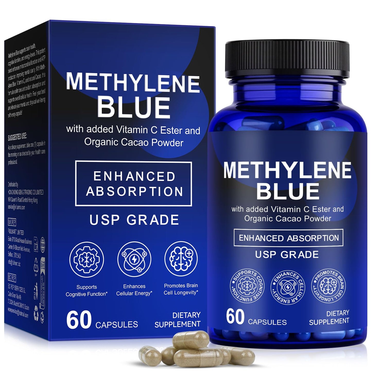 Feeliville Methylene Blue Capsules 60 Count
