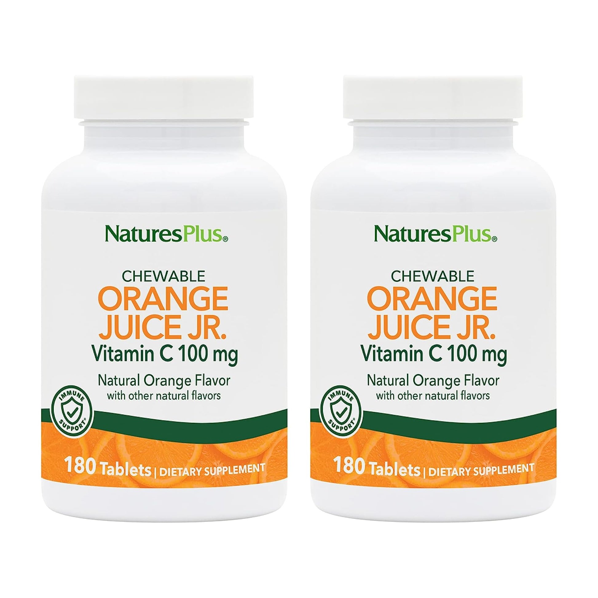 NaturesPlus Orange Juice Jr. Chewable Vitamin C, 360 Servings