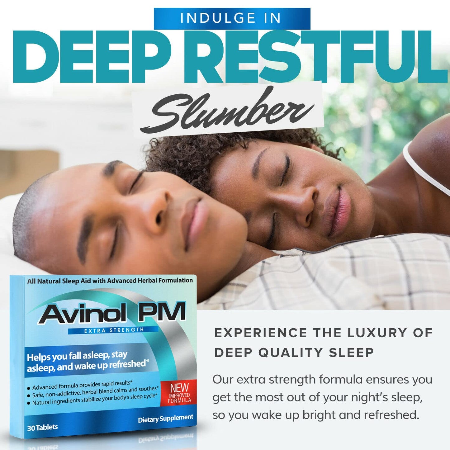 Avinol PM Extra Strength Natural Sleep Supplement, 30 Tablets