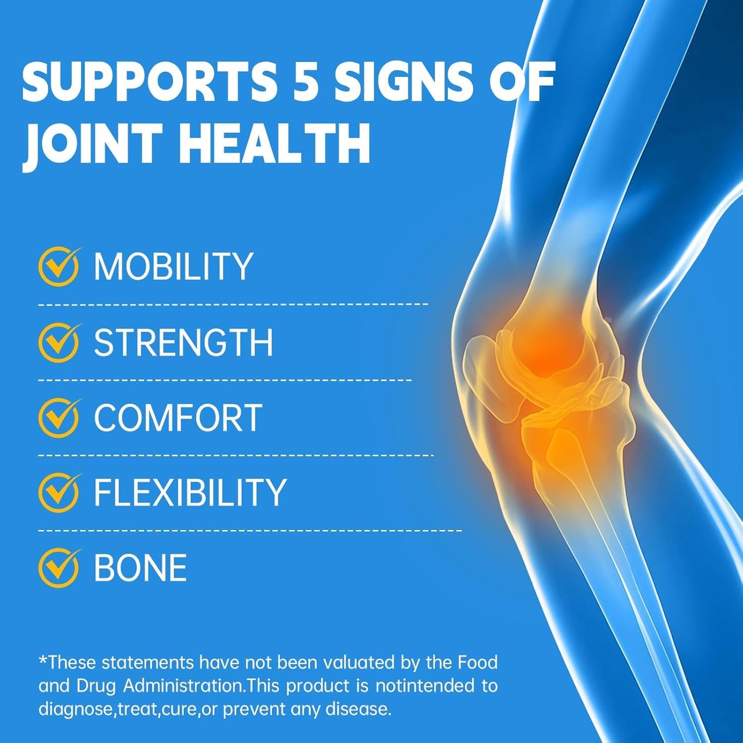 TrySafe 600mg Glucosamine Chondroitin MSM Supplement for Joint & Bone Support 60 Capsules