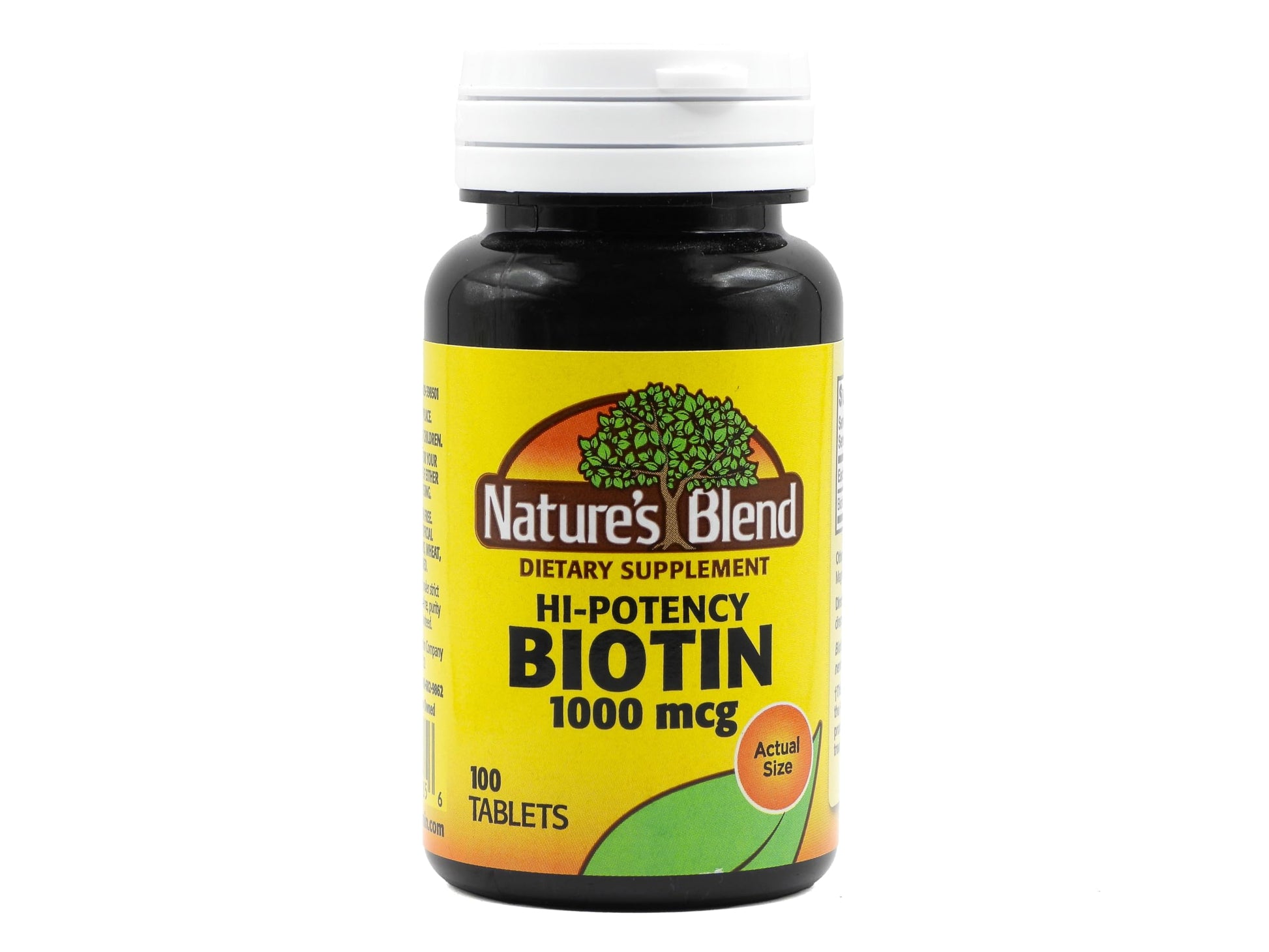Nature's Blend Biotin Hi-Potency 1,000 mcg Tablet, 100 Tablets
