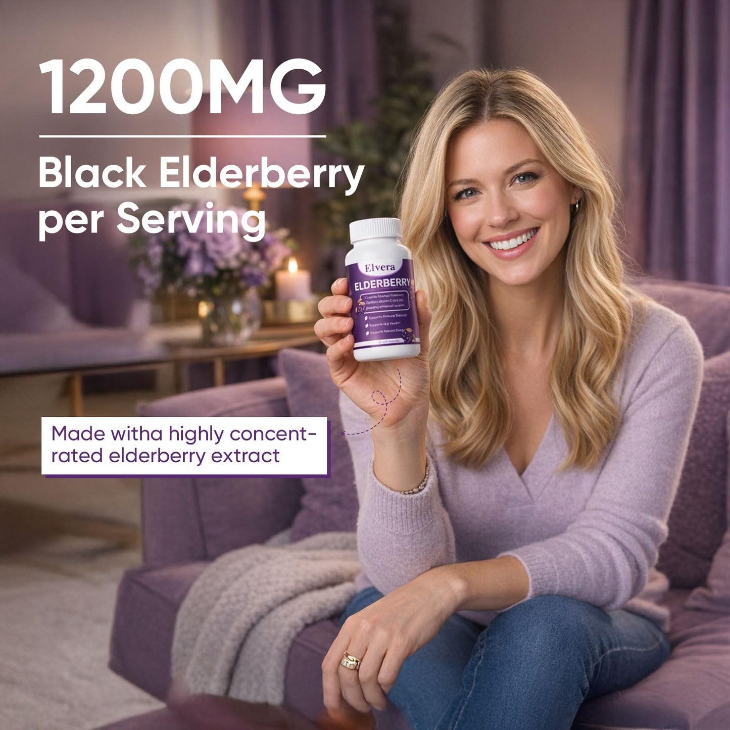 ELVERA Elderberry Gut Support Capsule, 60 Capsules