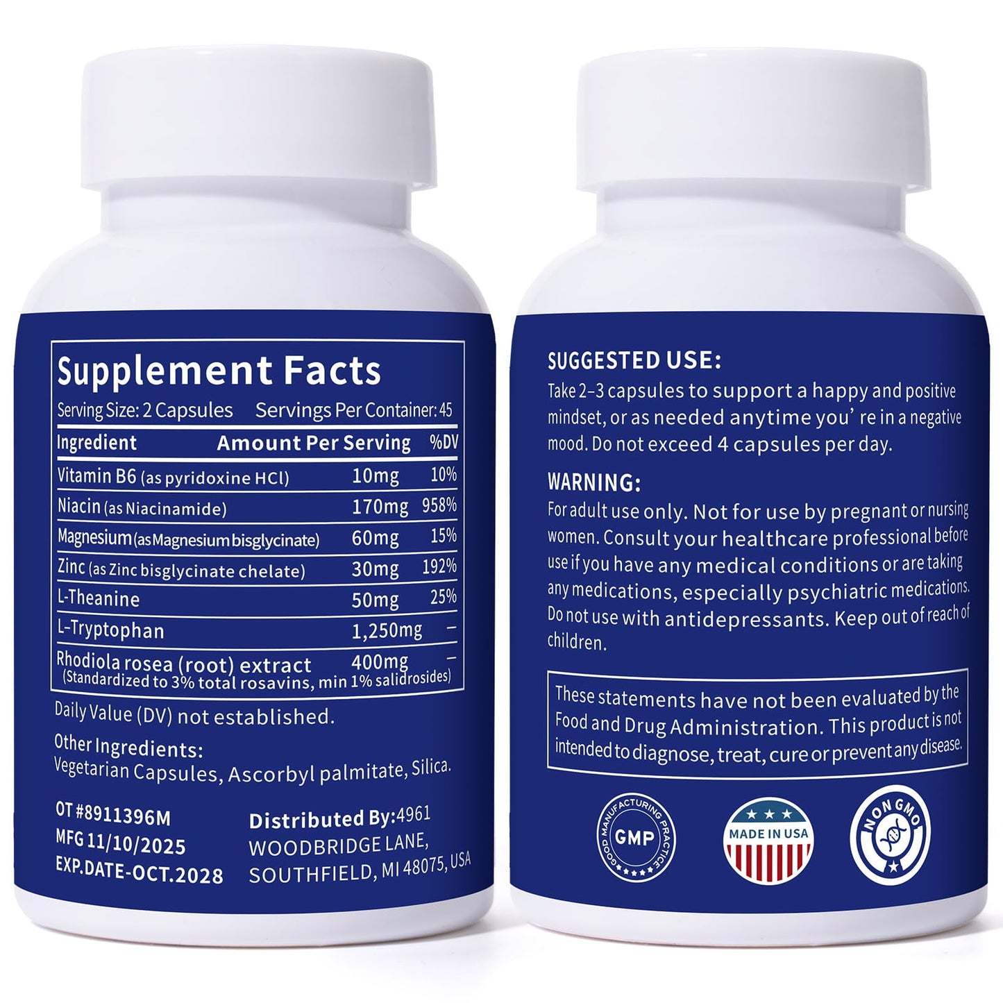 Smelling Salts Serotonin Supplement 90 Capsules