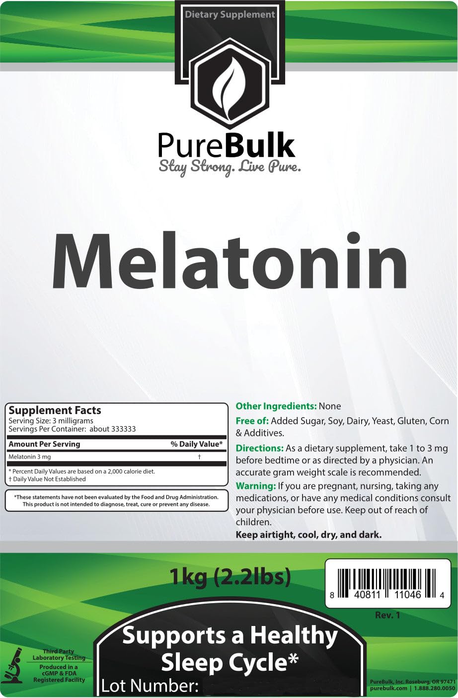 PureBulk Melatonin Powder 35.2