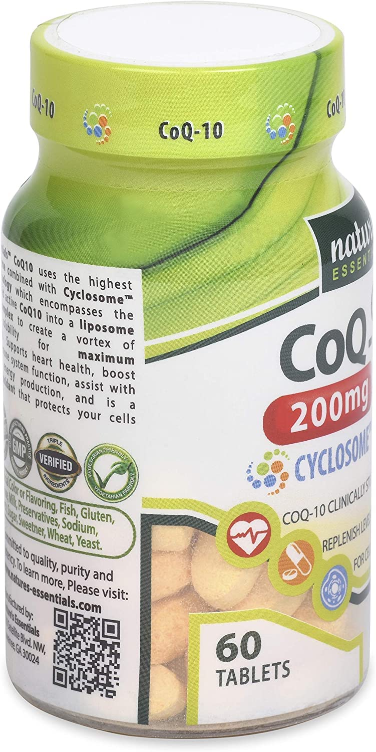 NATURE'S ESSENTIALS CoQ-10 200mg Tablet, 60 Tablets