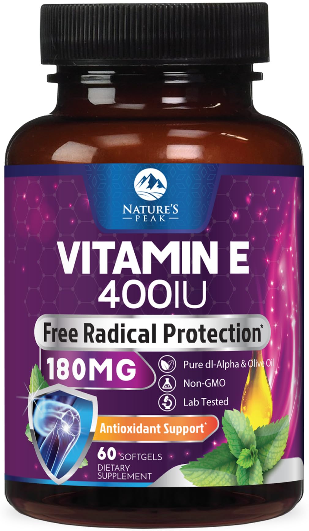Nature's Peak Vitamin E 180 mg DL-Alpha Softgels, 60 Count