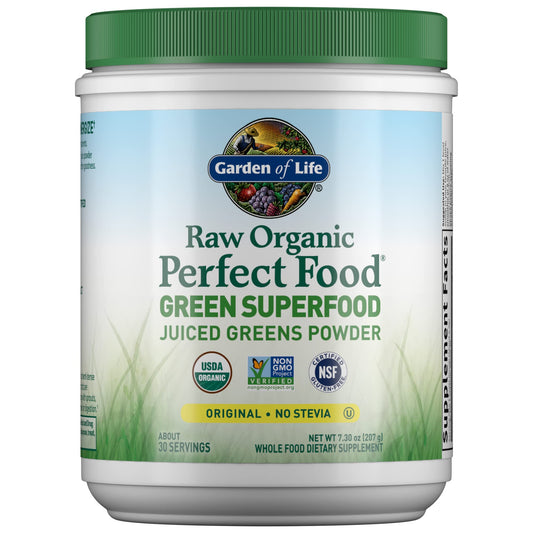 Garden of Life Raw Organic Perfect Food Superfood Juiced Greens Powder 7.3 oz