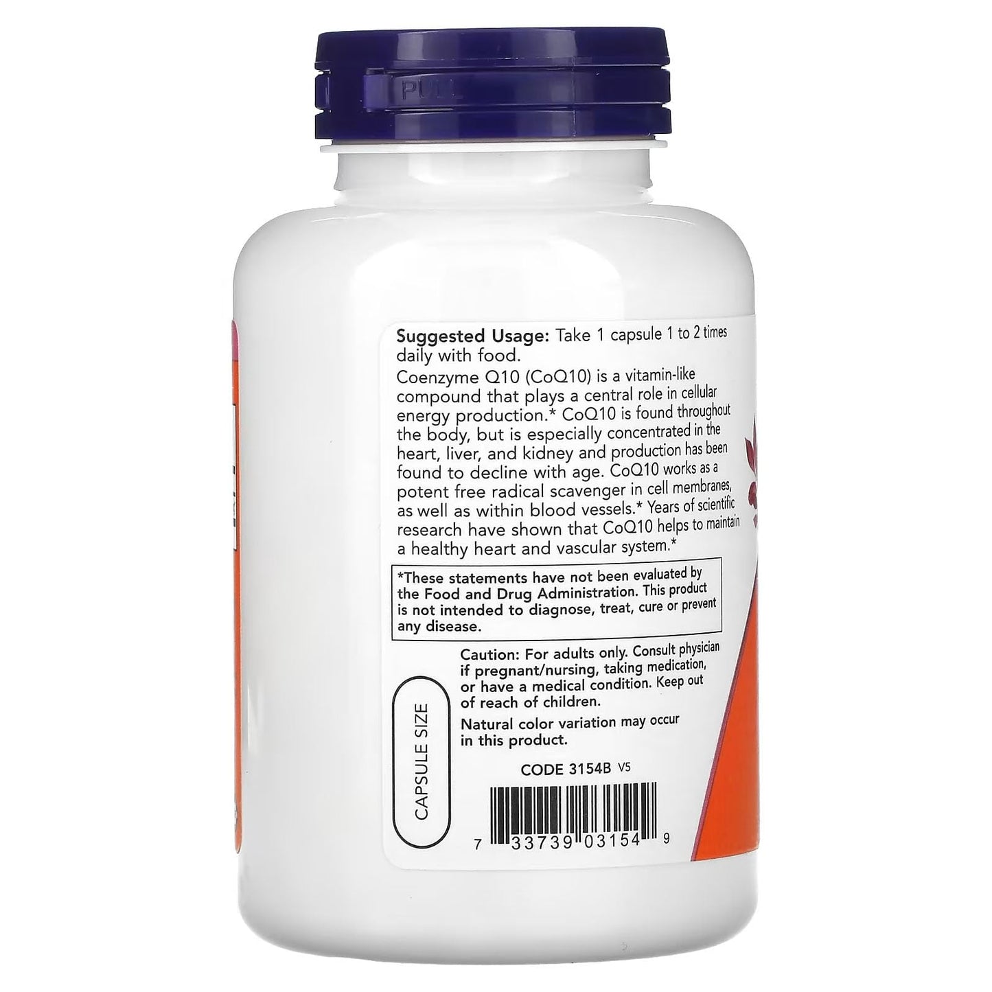 NOW Foods CoQ10 60mg Capsules 180