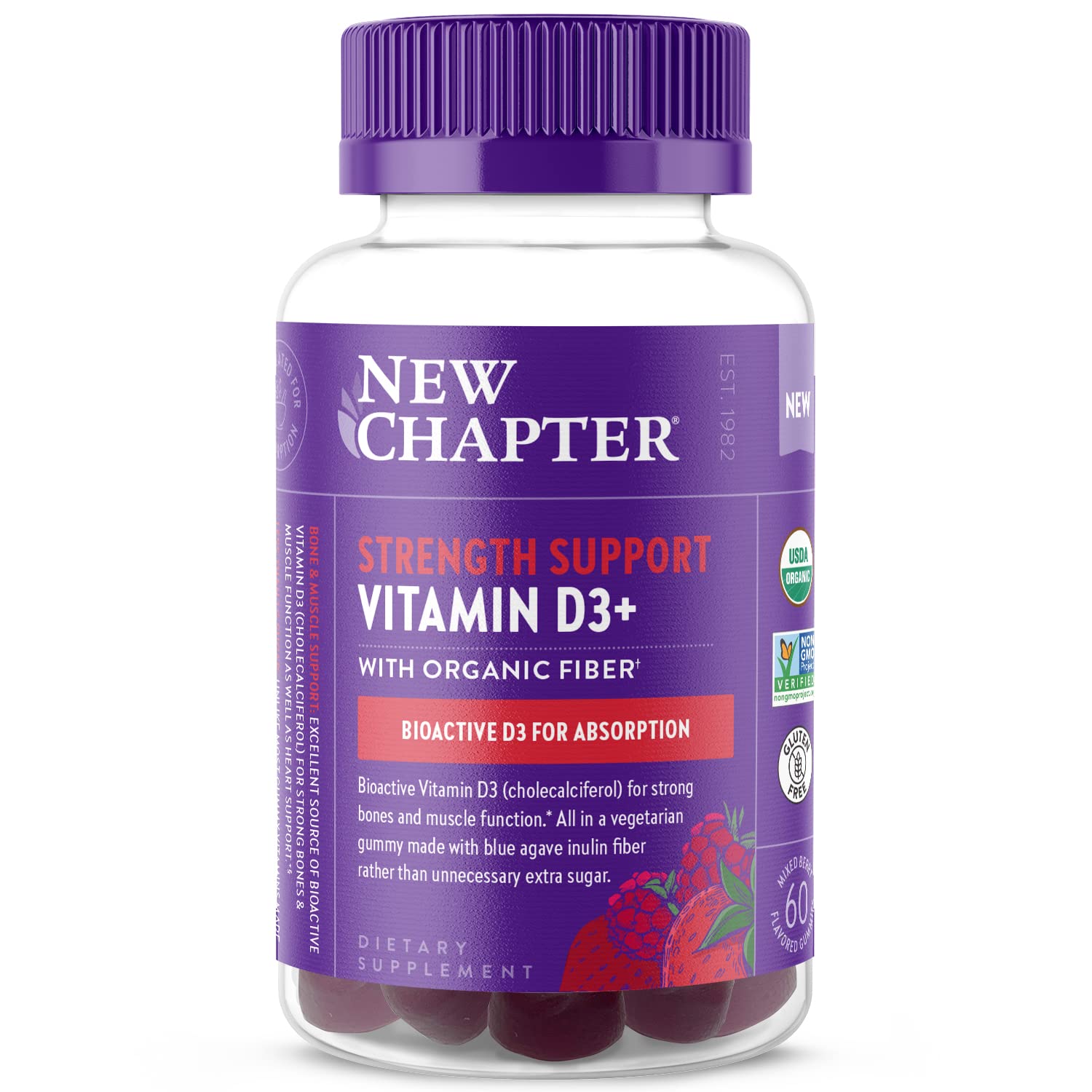 New Chapter Organic Vitamin D3+ Gummies Gummy 60 Count