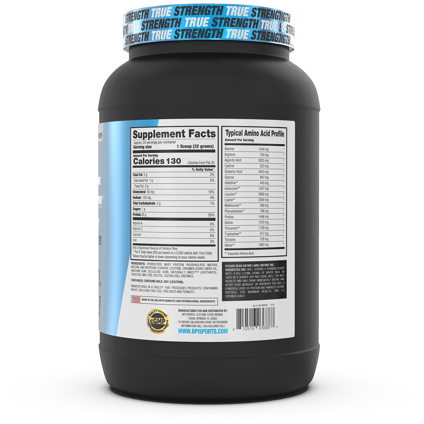 BPI Sports Hydro HD 100% Hydrolyzed Whey Protein Powder, 31 Servings