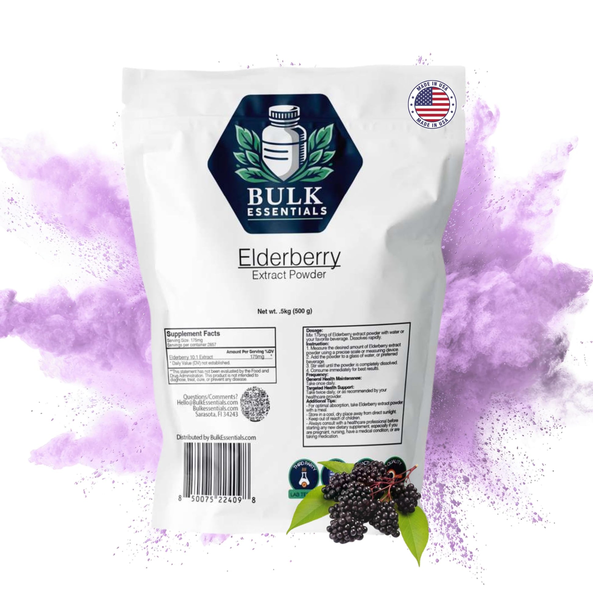 Bulk Essentials Elderberry Extract Powder w/Maltodextrin 18 Ounce