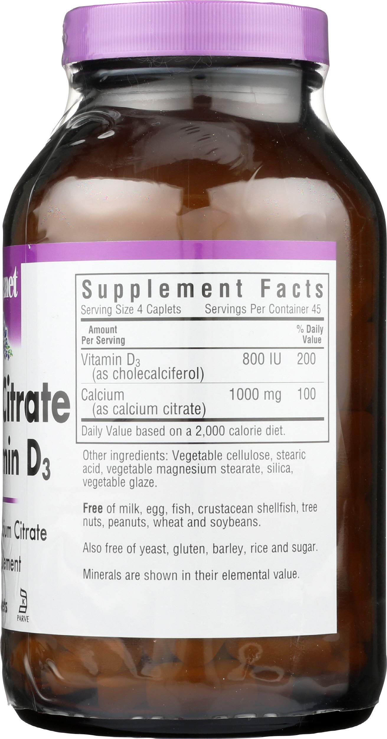 BlueBonnet Calcium Citrate Vitamin D3, 180 Capsules