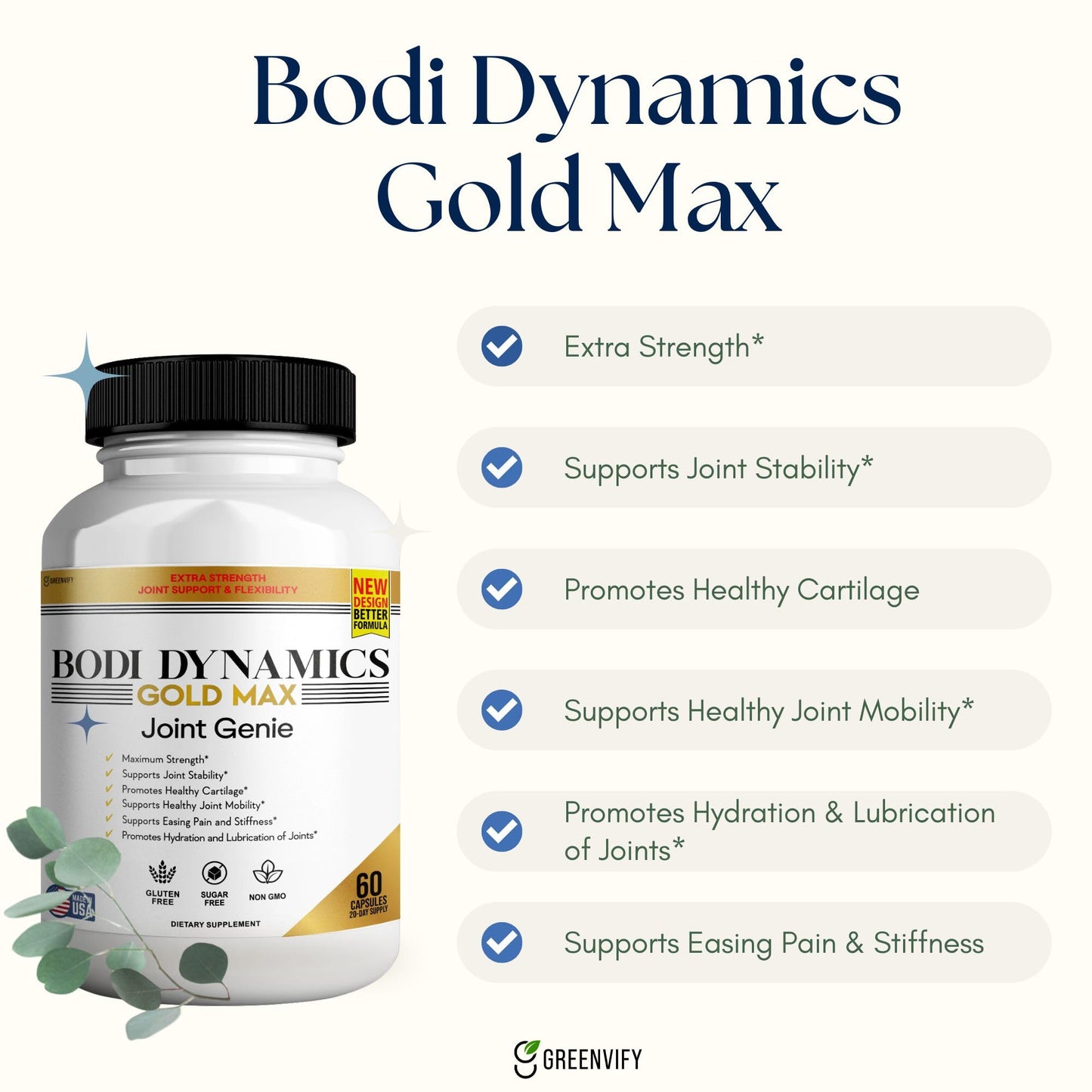 GREENVIFY Bodi Dynamics Gold Max Joint Genie Capsules 600