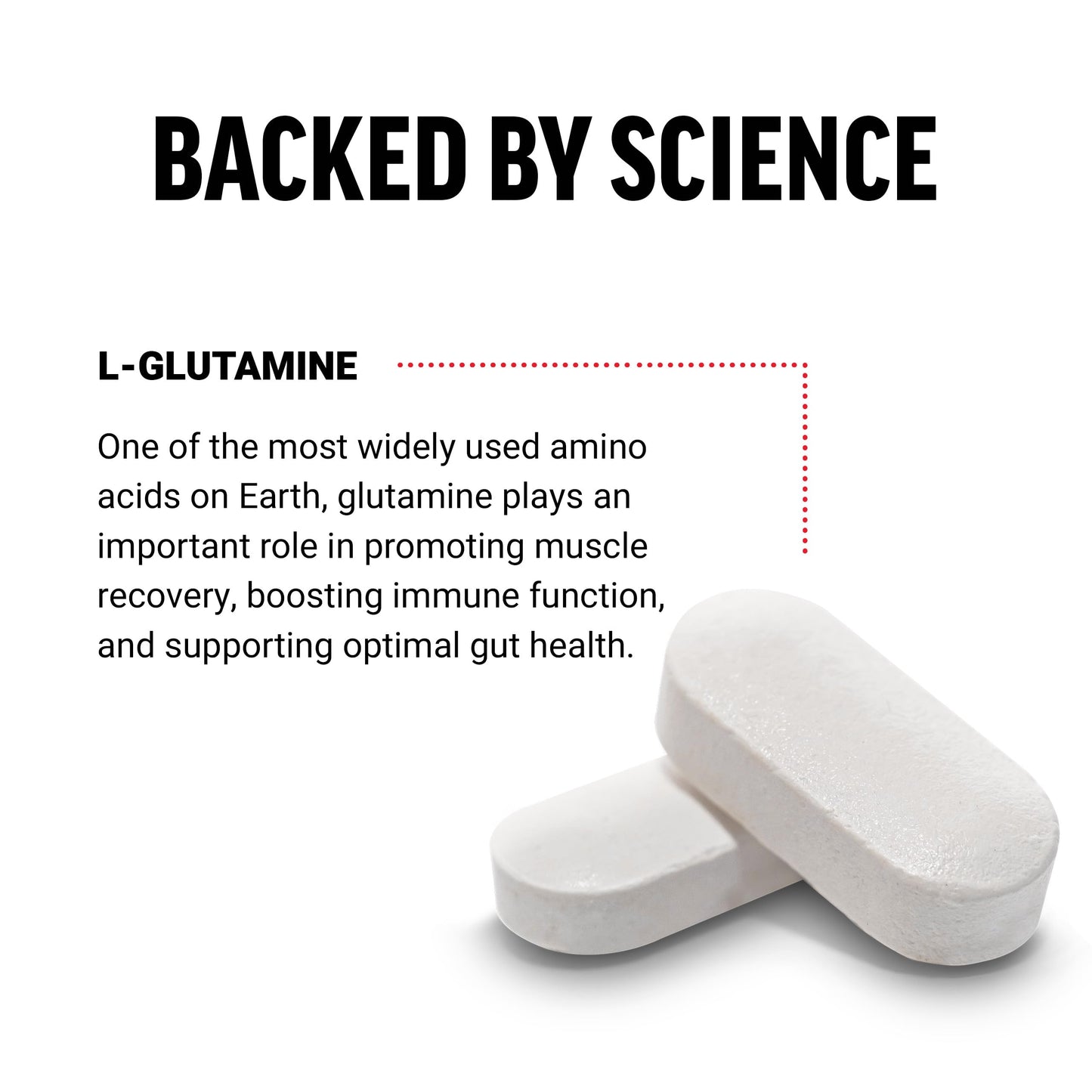 Force Factor L-Glutamine 1000mg Tablets, 100 Count