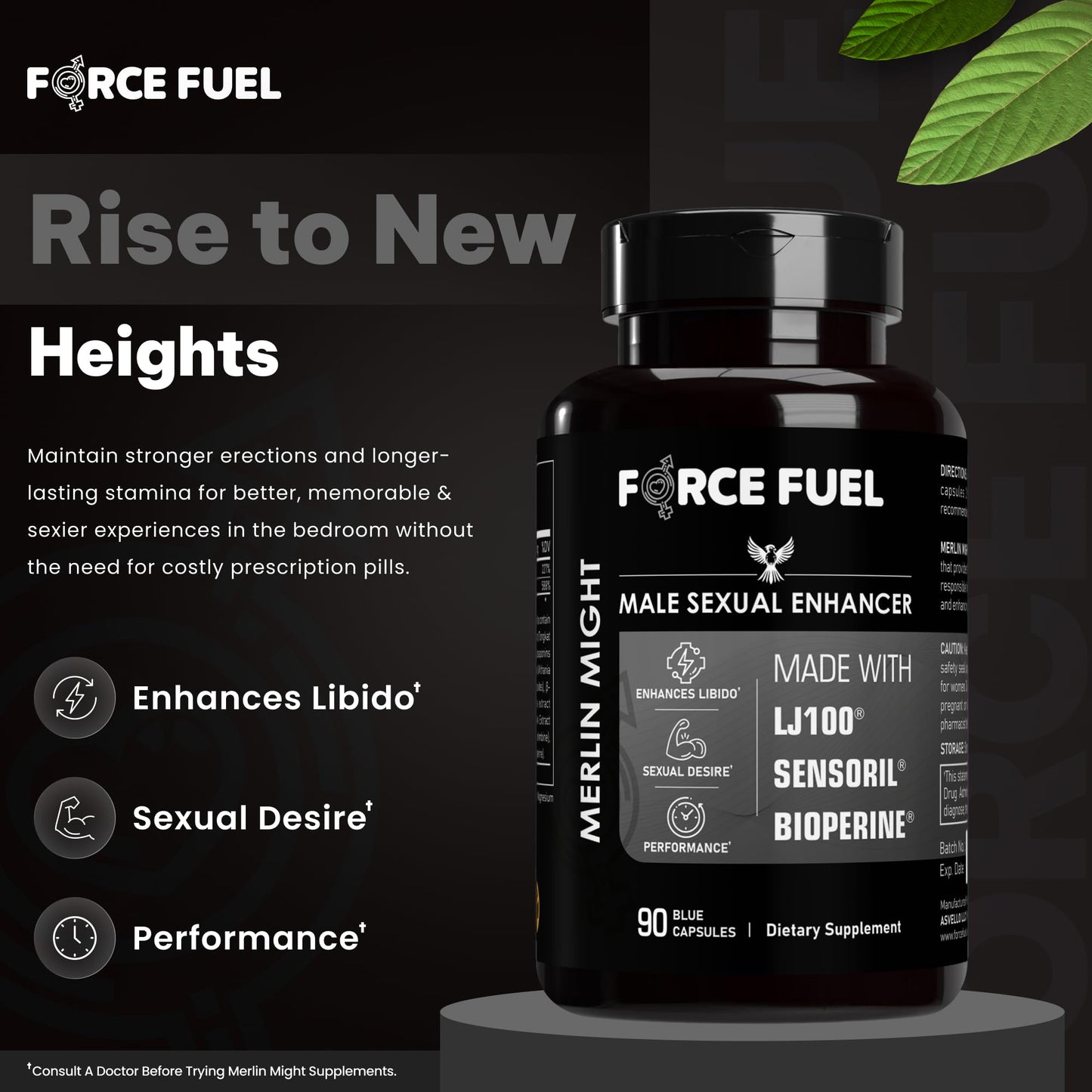 FORCE FUEL Sex Pills for Men Capsules 90 Count