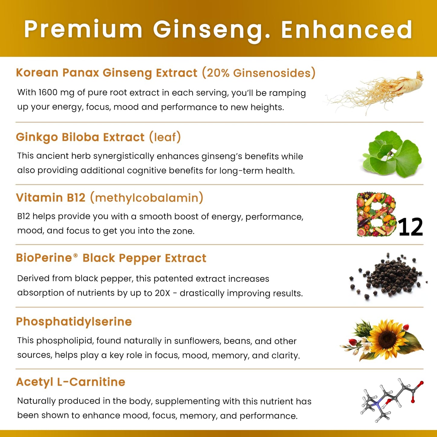 NutraChamps Korean Red Panax Ginseng Capsules 90 Count