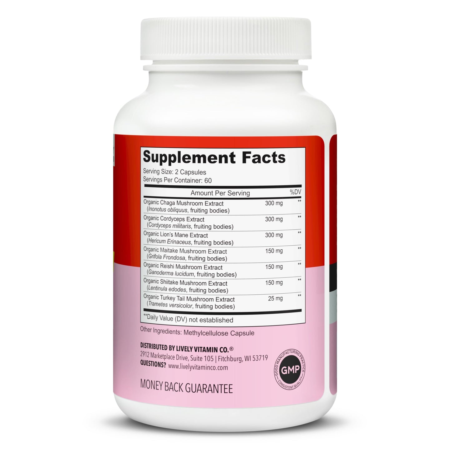 LIVELY VITAMIN CO Mushroom Magic 120 Capsules